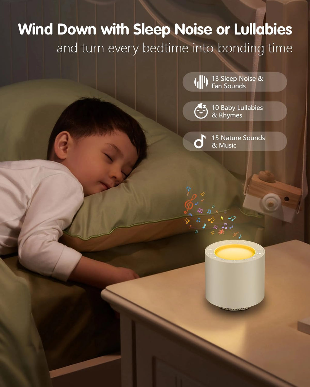 Skiennix White Noise Sound Machine - Red Light Therapy with 38 Soothing Sounds & Dimmable Night Light