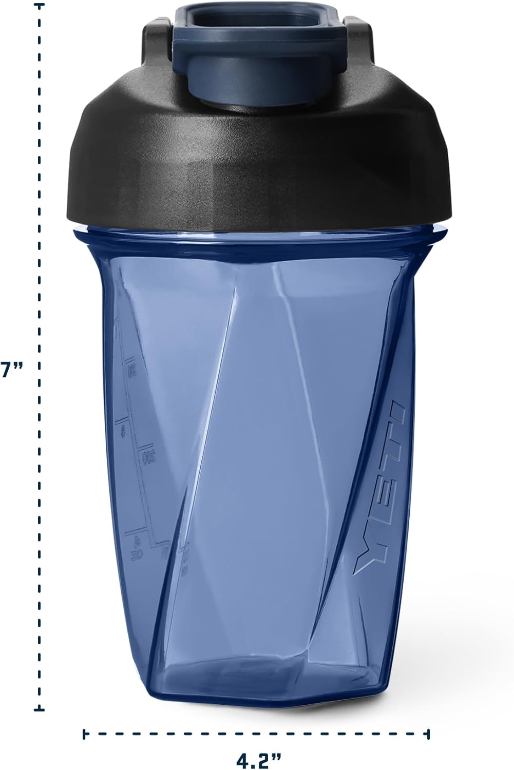 YETI Yonder Helimix Vortex Blender Shaker Bottle - 20oz Portable Protein Cup | USA Made, Dishwasher Safe, Clear