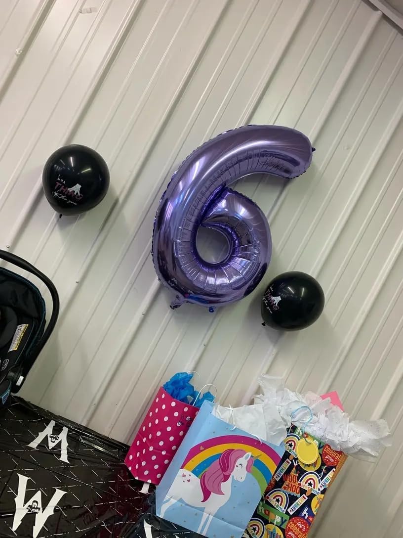 Number 4 Balloon - 40 Inch Purple Party Decoration | Large 4th Birthday Celebration Decor
