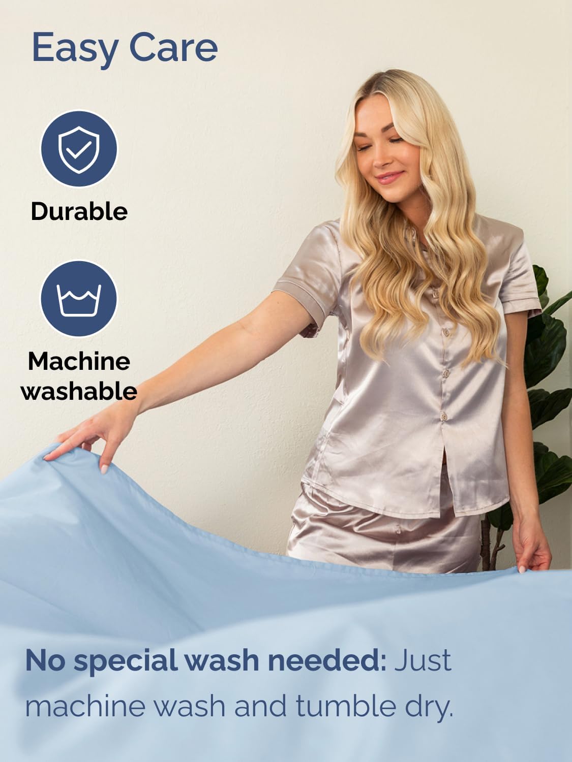 Skiennix Extra Deep Full Sheet Set | 6-Piece Breathable Cooling Bedding - Soft, Wrinkle-Free Sky Blue