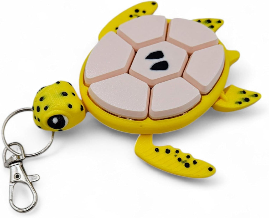 Turtle Fidget Clickers - Fruit Series Sensory Desktop & Keychain Figures - Stress Relief (Banana)