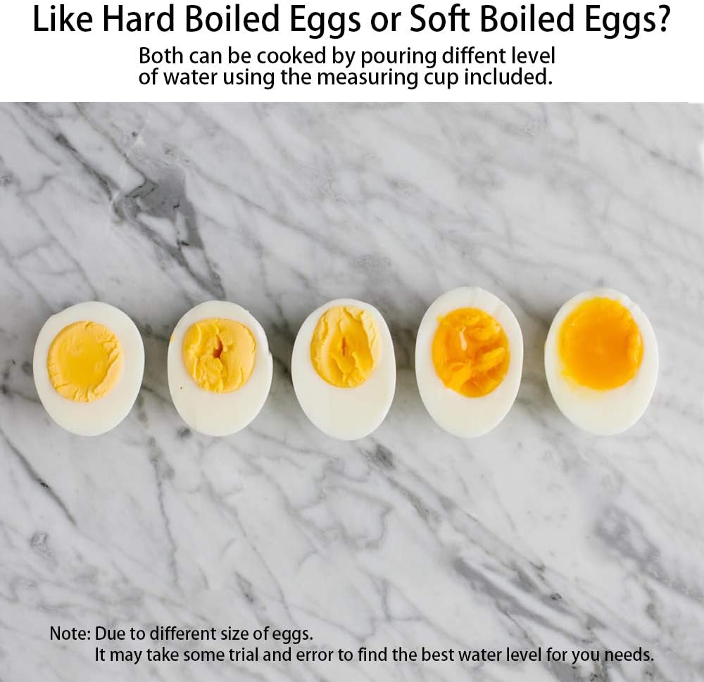Tomorotec Electric Egg Cooker - 14 Egg Capacity | Rapid Auto Off for Hard Boiled, Poached Eggs & More