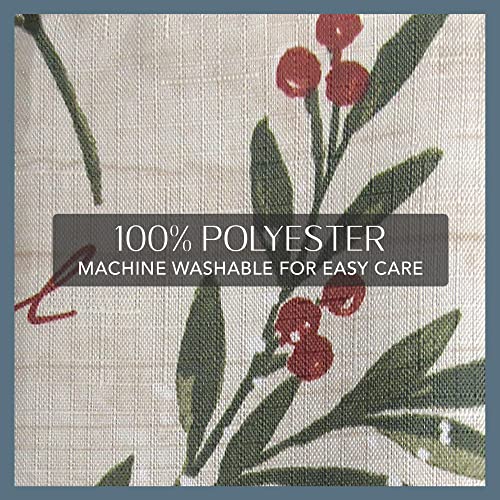 Threadmade Holiday Tree Trimmings Tablecloth, Multicolor - 60" W x