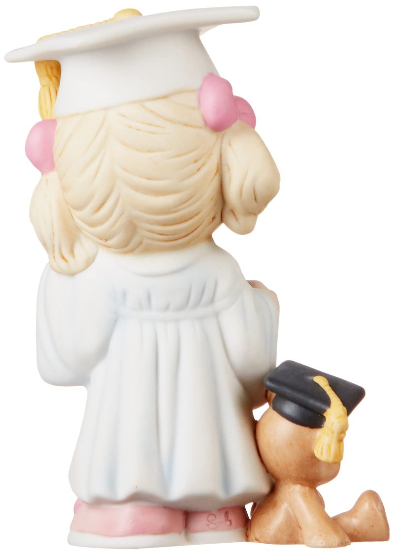 Precious Moments - Celebrating Graduate with Teddy Bear, Collectible Porcelain Figurine, Ideal Graduation Gift, 17314