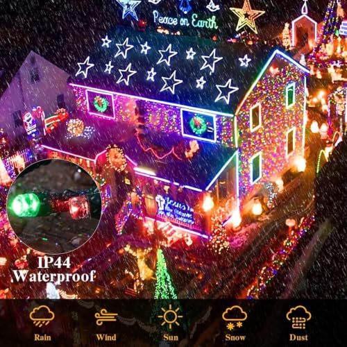 Marchpower 65.6FT Rechargeable Multicolor LED String Lights for Christmas