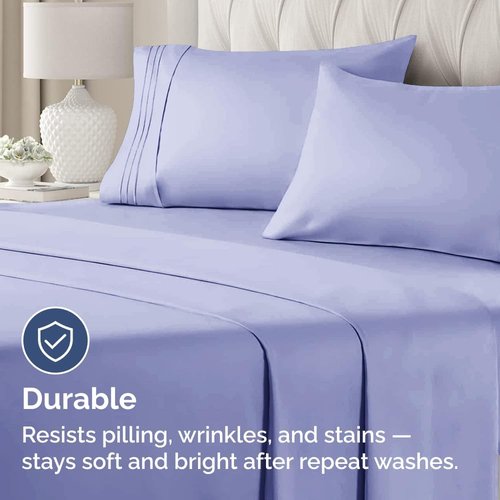 King Standard Pillow Cases by King - Ultra-Soft Hotel Quality Covers | Fade-Free & Wrinkle-Resistant - Lavender - Set of 2