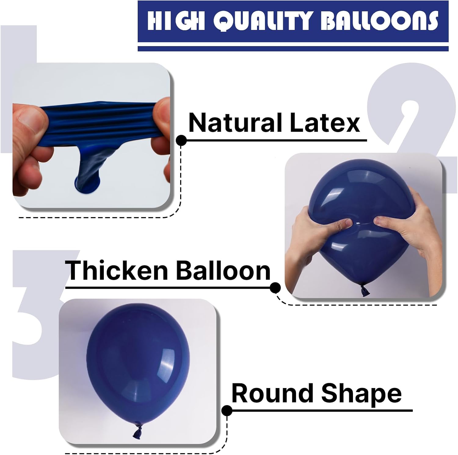 PartyWoo Navy Blue Balloon Arch Kit - 100 Pcs in 5, 10, 12 Inch Sizes | Perfect for Graduation, Wedding, Baby Shower, Birthday Decor