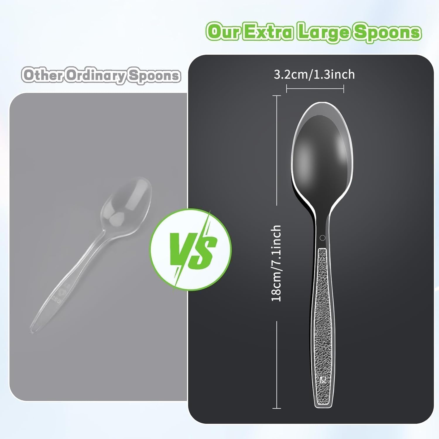 Skiennix 120 Count Plastic Forks & Spoons - Heavy Duty, Heat Resistant, BPA Free, Clear Utensils for Parties & Everyday Use