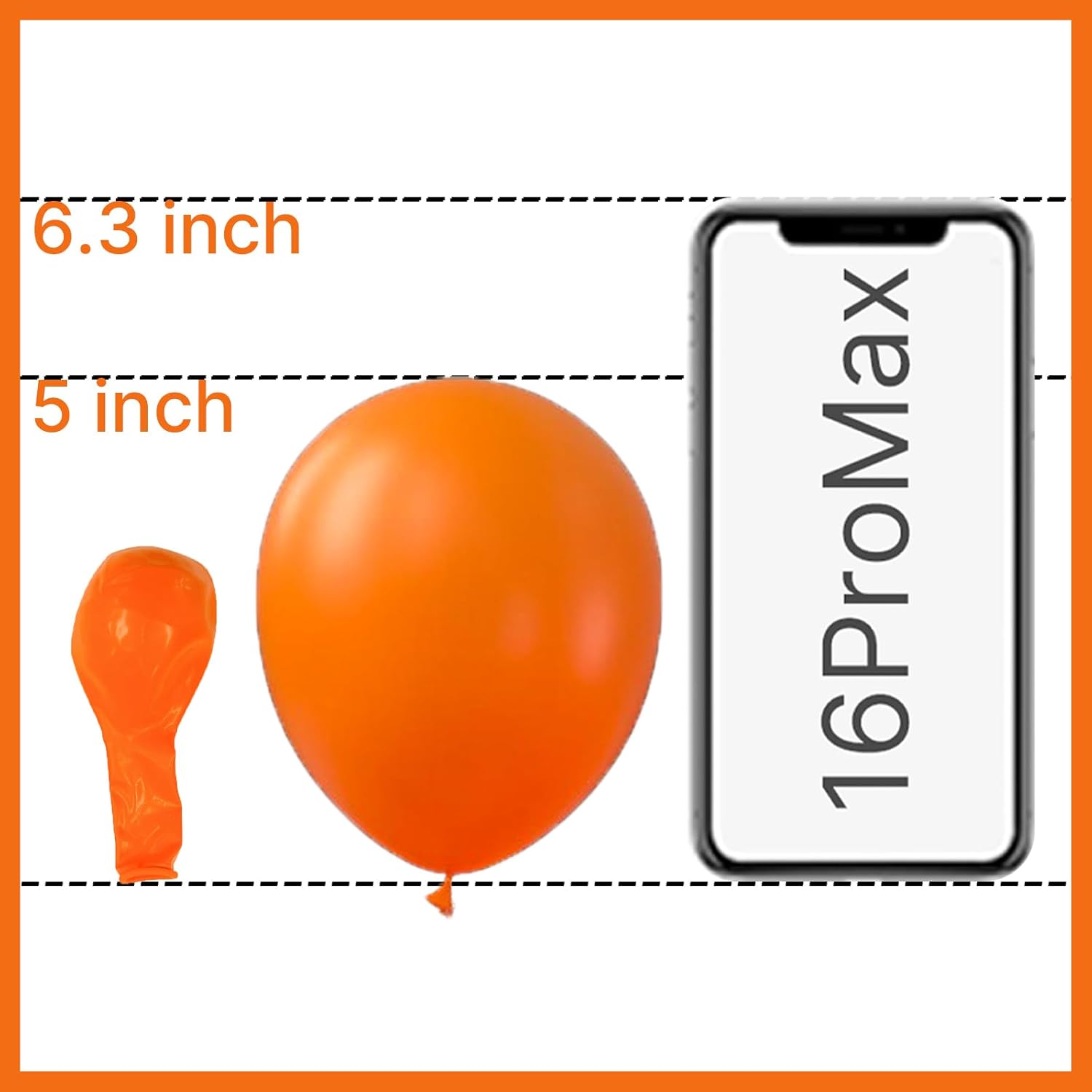 PartyWoo Orange Balloons - 100pcs 5-Inch Latex Helium Balloons for Birthday & Baby Shower Decor