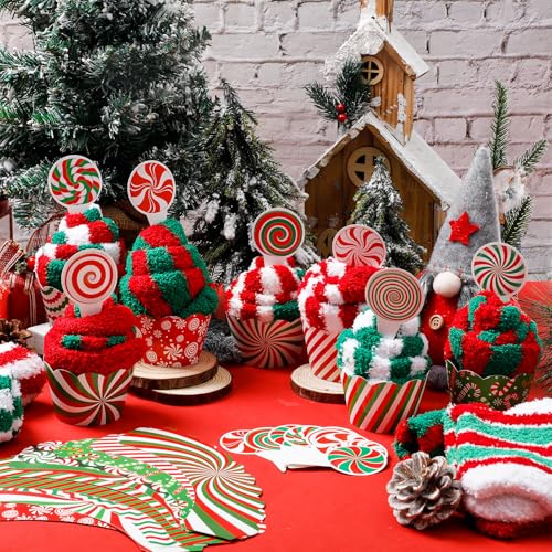 Christmas Cupcake Socks for Women 50-Pair Set Candy Cane Red Green Variation