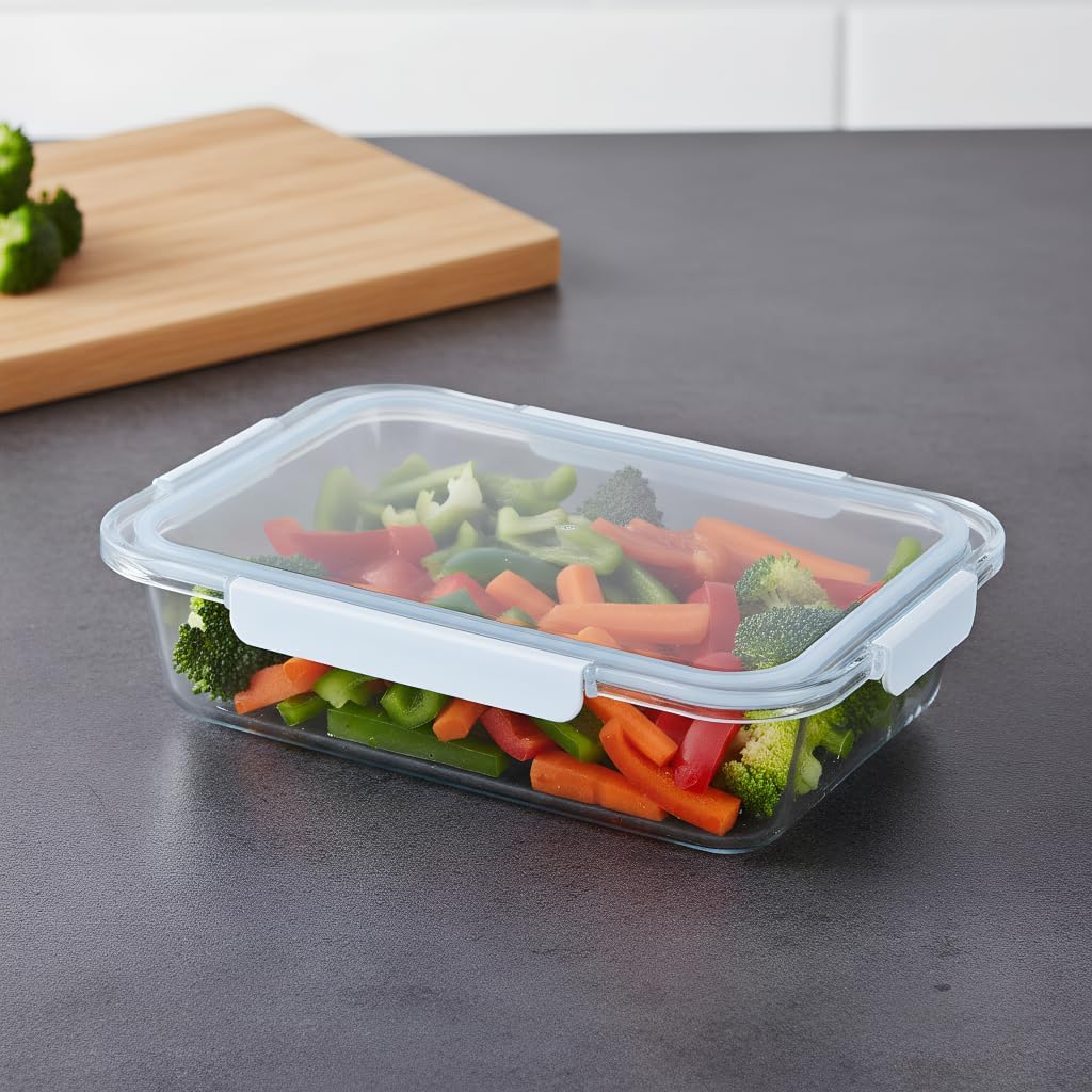 Regine Switzerland 9x13-Inch Deep Glass Bakeware Dish - Airtight Lid for Baking & Meal Prep