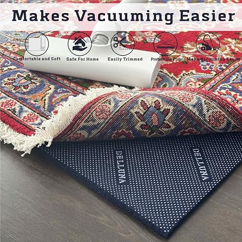 Non-Slip Area Rug Pad, 5'x7' Premium Felt and Rubber Cushioned Mat