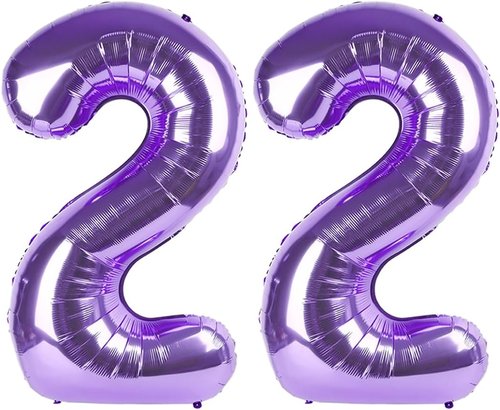 Large 22-Inch Purple Number Balloons by [Brand Name] - Perfect for Birthday Parties & Weddings