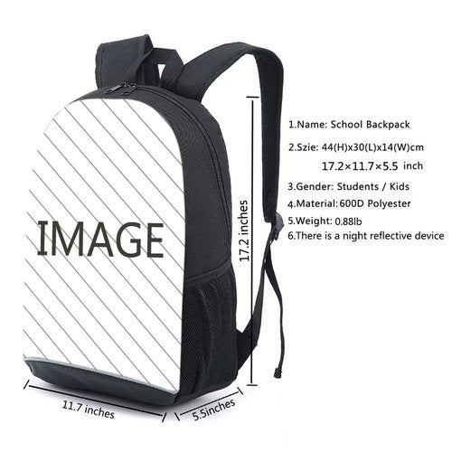 CAIWEI school backpack for boys, 17 Inch Horse School Bag Rucksack Backpack