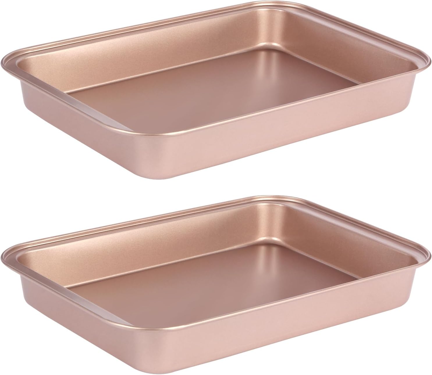 Regine Switzerland Nonstick 9x13 Baking Pan - Easy Clean Carbon Steel Bakeware for Cakes & Lasagna | Rose Gold