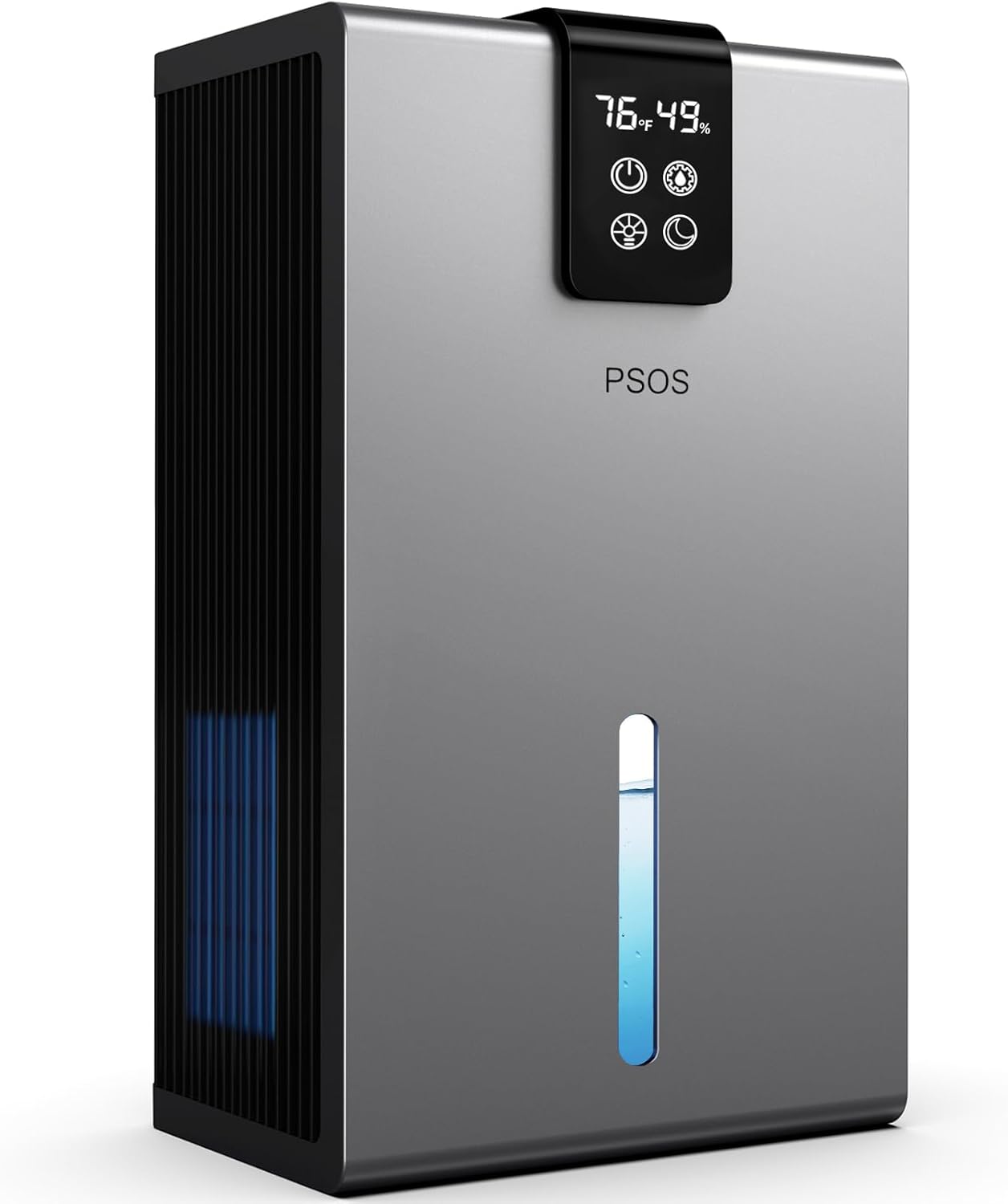 Skiennix Dehumidifier - Quiet 98 OZ Home Dehumidifier for Up to 1000 Sq.Ft | Auto Shut Off & 7 Color Light (Gray)
