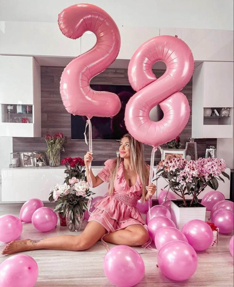 Number 6 Balloon - 40 Inch Pastel Pink Birthday Decoration for Boys & Girls | Perfect for 6th Birthday Celebrations