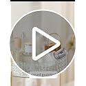 Anyoifax Clear 2-Tier Rotating Makeup Organizer with Gold Accents