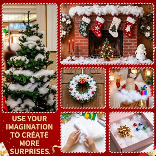 Fluffy White Artificial Snow for Christmas Decor & Crafts - 200g / 7oz