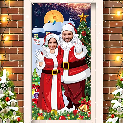 Panelee Christmas Santa Door Cover Backdrop Photo Booth Prop 72 x 36 in