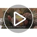 DILATATA 18-Inch Christmas Wreath with Flameless Candles & Glass Holder - Rustic Holiday Centerpiece, Detachable Design, Artificial Evergreen Decor (Variation #2)