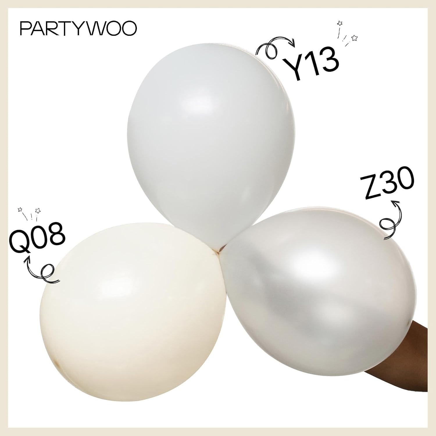 PartyWoo Beige Balloon Arch Kit - 120pcs in 5-18 Inch Sizes for Weddings, Graduations & Baby Showers