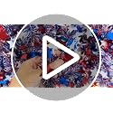 50ft 4th of July Patriotic Star Garland - Red White Blue Metallic Tinsel