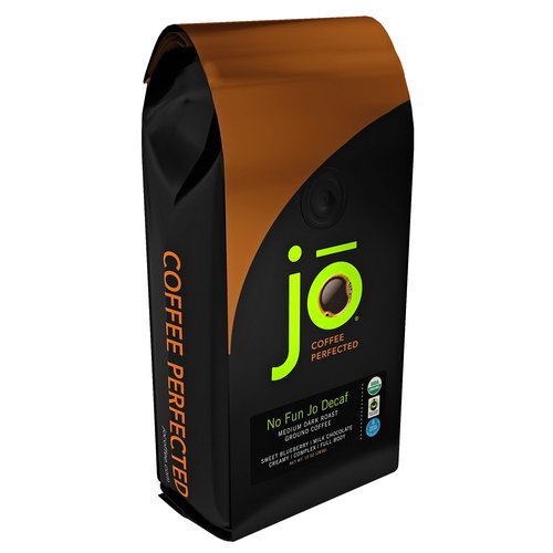 NO FUN JO DECAF: 10 oz, Organic Decaf Ground Coffee, Swiss Water Process, Fair Trade Certified, Medium Dark Roast, 100% Arabica Coffee, USDA Certified Organic, Chemical & Gluten Free by Jo Coffee®