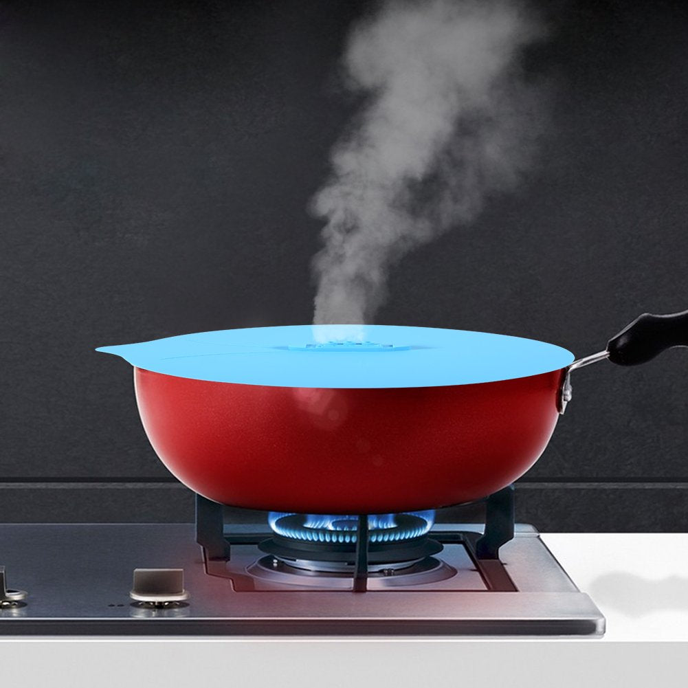 Design Silicone Seal Cover Pot Mug Cup Lid Set of 3pcs, High Temp Range, 3 Hole, Flexible with 3 Sizes for Bowls, Pots