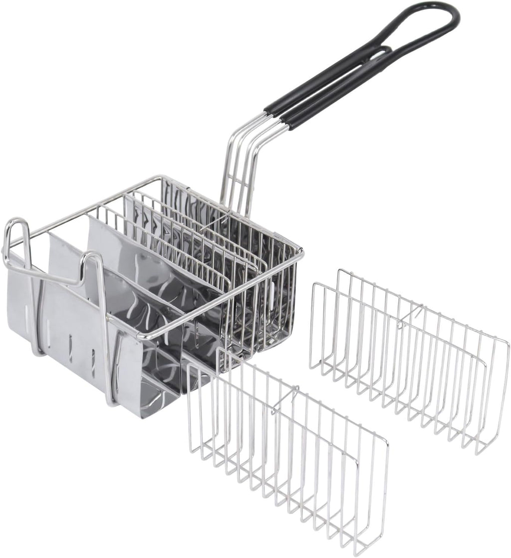 Skiennix Taco Fryer Basket - Stainless Steel Deep Fryer with Handle for Perfect Taco Shells