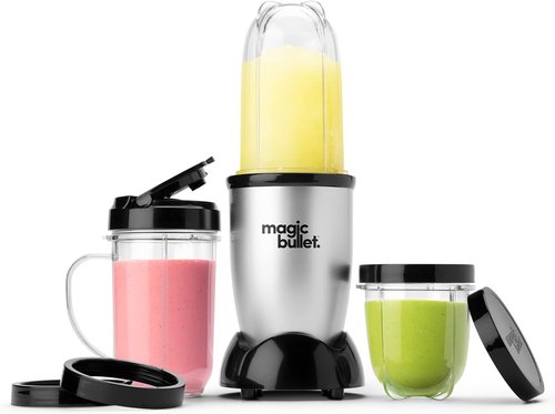 Magic Bullet Blender - 11 Piece Set in Silver | Compact and Versatile Kitchen Essential