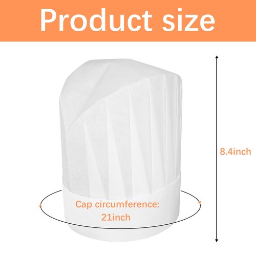lipetol 30 Pack Chef Hats for Kids, Disposable Paper Chefs Hat Bulk DIY Kids Chef Cap for Baking, Cooking, Activity, Pizza Party