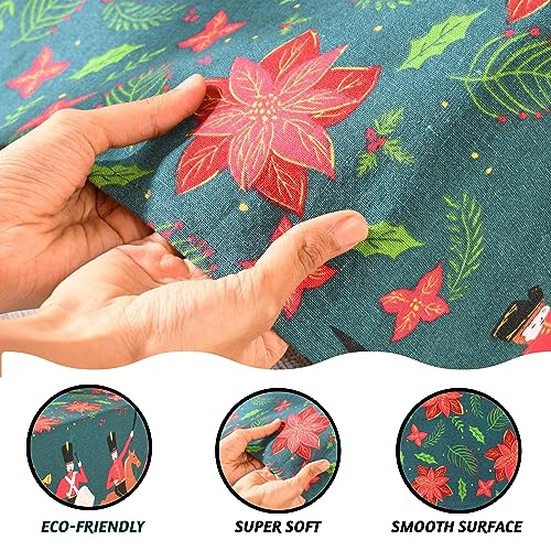Folkulture Christmas Rectangular Table Cloth 60x102 Inch with Nutcracker Design