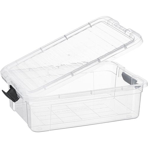 Superio Clear Storage Boxes with Lids, 7.4 Quart BPA Free Plastic Containers, Bins for Organizing, Stackable Crates, Organizer Totes for Home, Office, School, and Dorm