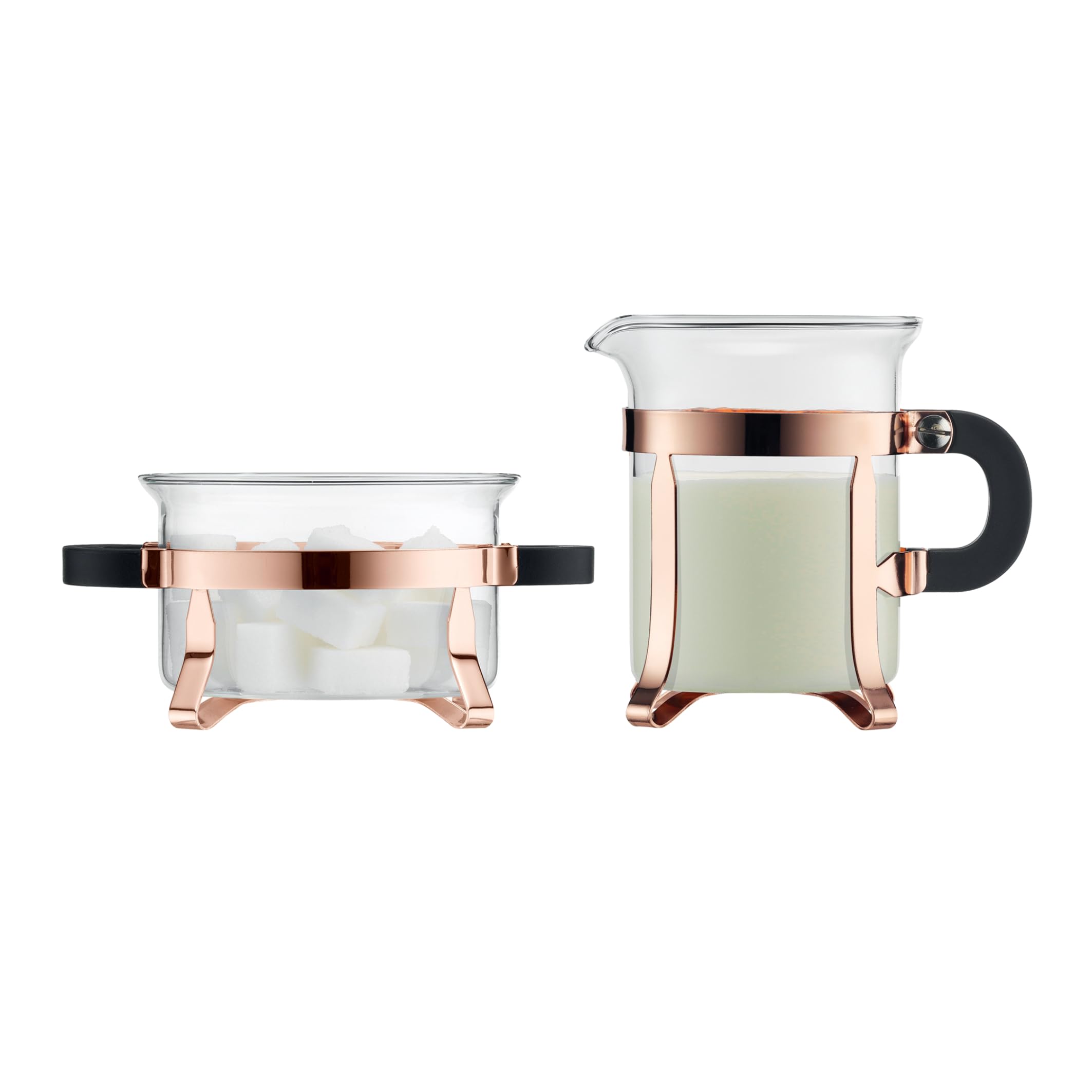 Bodum Chambord Classic Sugar and Creamer Set, 2pcs, Glass, Copper