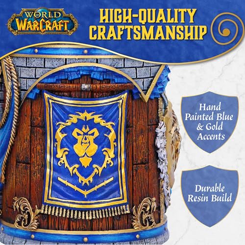 Alliance Crest Tankard 15.5cm - Resin Gaming Mug with Stainless Steel Insert