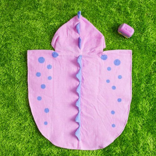 Kreomitxt Children Bath Towel Robe Kids Hooded Beach Swimming Poncho Dinosaur Pattern for Kids 0-8 Years