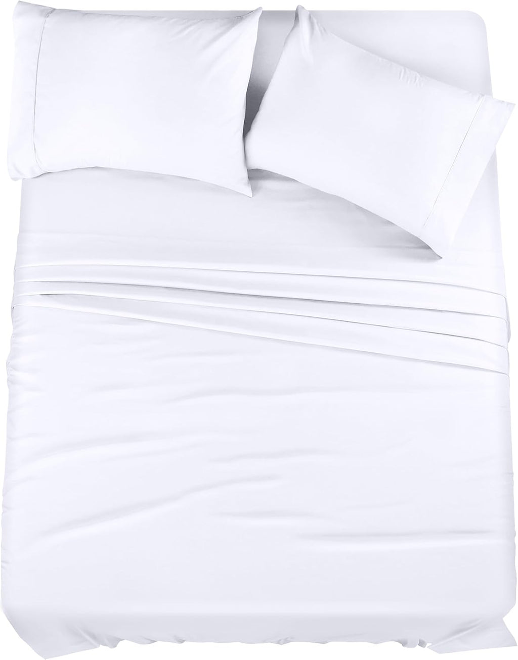 Utopia Bedding King Size Sheet Set - Soft Brushed Microfiber - Deep Pockets - 8-Piece Bulk Pack (White)