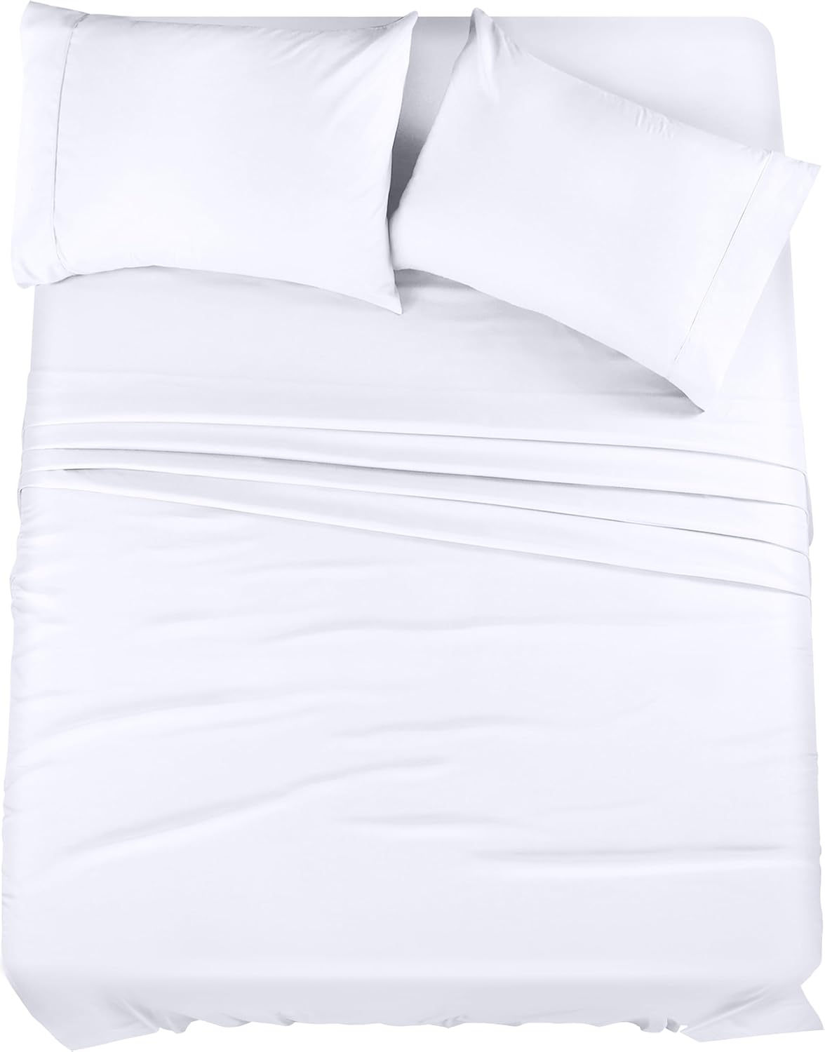 Utopia Bedding King Size Sheet Set - Soft Brushed Microfiber - Deep Pockets - 8-Piece Bulk Pack (White)
