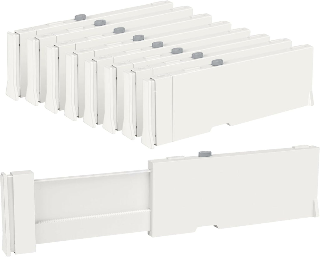 Vtopmart 25 PCS Clear Plastic Drawer Organizers Set - 8 Pack Drawer Dividers for Clothes Storage