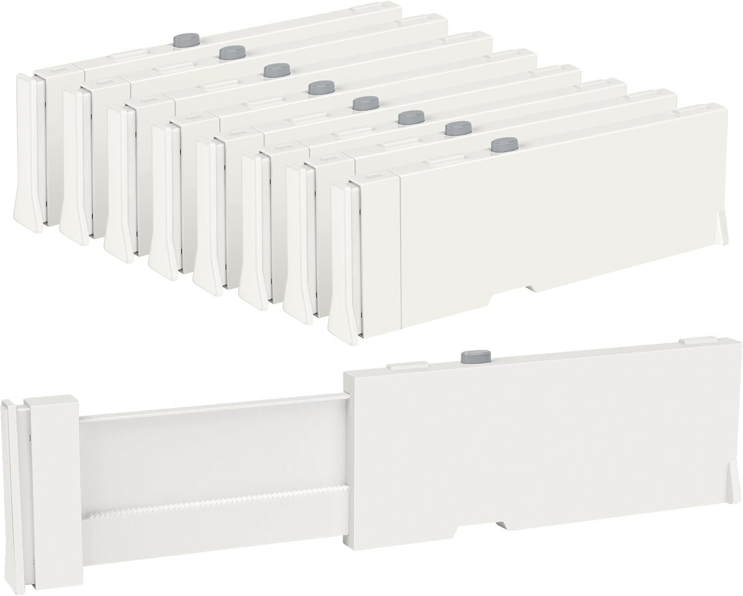 Vtopmart 25 PCS Clear Plastic Drawer Organizers Set - 8 Pack Drawer Dividers for Clothes Storage