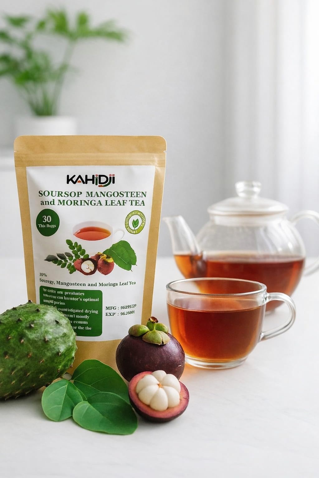 SOURSOP, MORINGA & MANGOSTEEN Peel Tea – 30 Premium Tea Bags