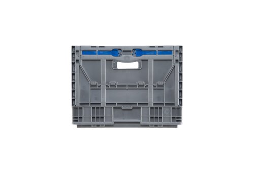 Hudson Exchange 23.62 x 15.75 x 11.81" (15.2 Gallon) Collapsible Straight Wall Handled Storage Container Tote, Gray