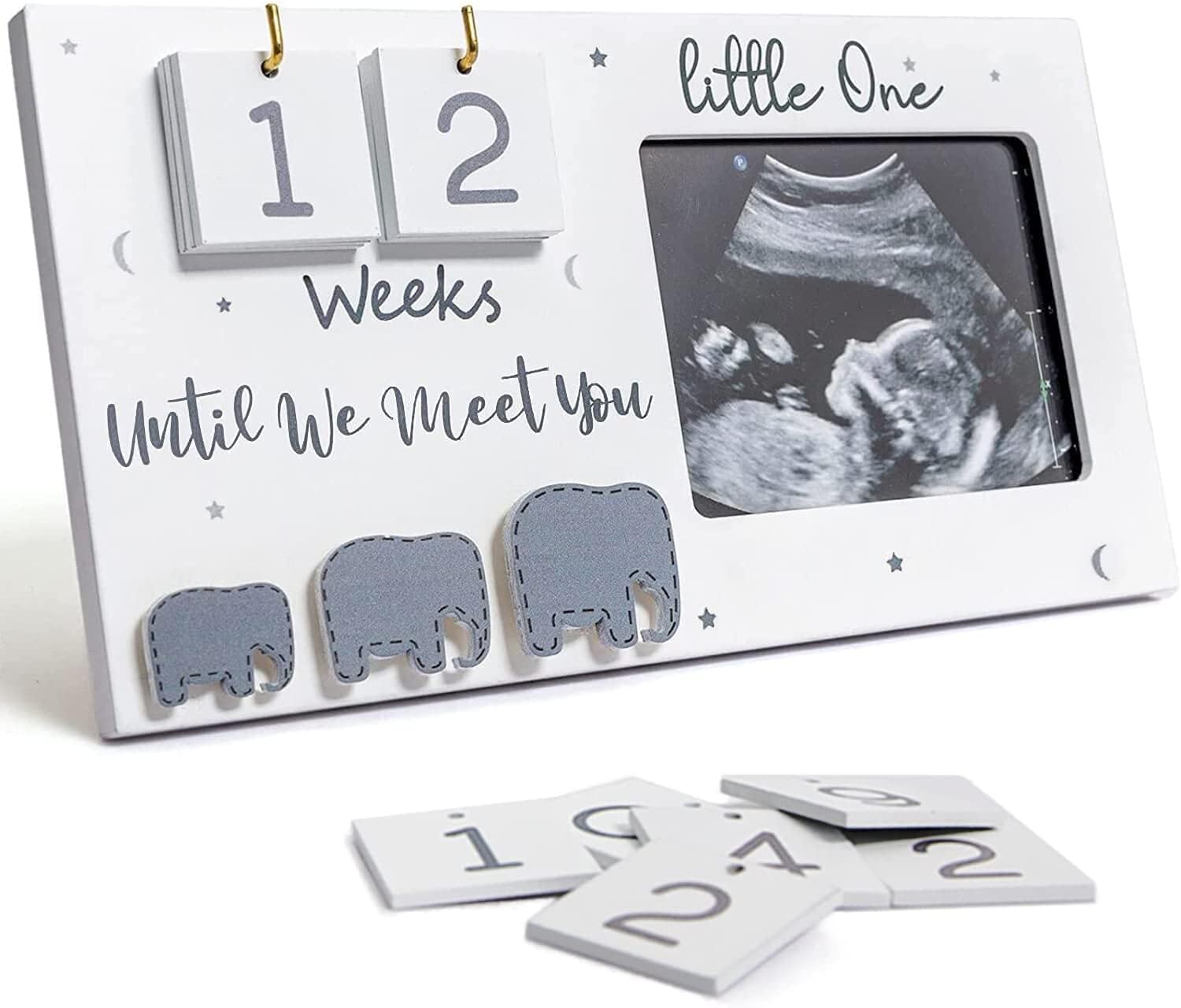 Sonogram Picture Frame - Ultrasound Photo Frame with Baby Countdown Weeks | Perfect Gift for Expecting Parents