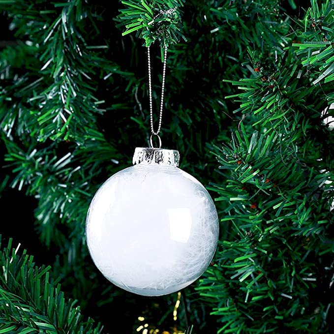 Clear Fillable Plastic Ornaments (16 Pack, 2.36 Inch) - DIY Craft Balls
