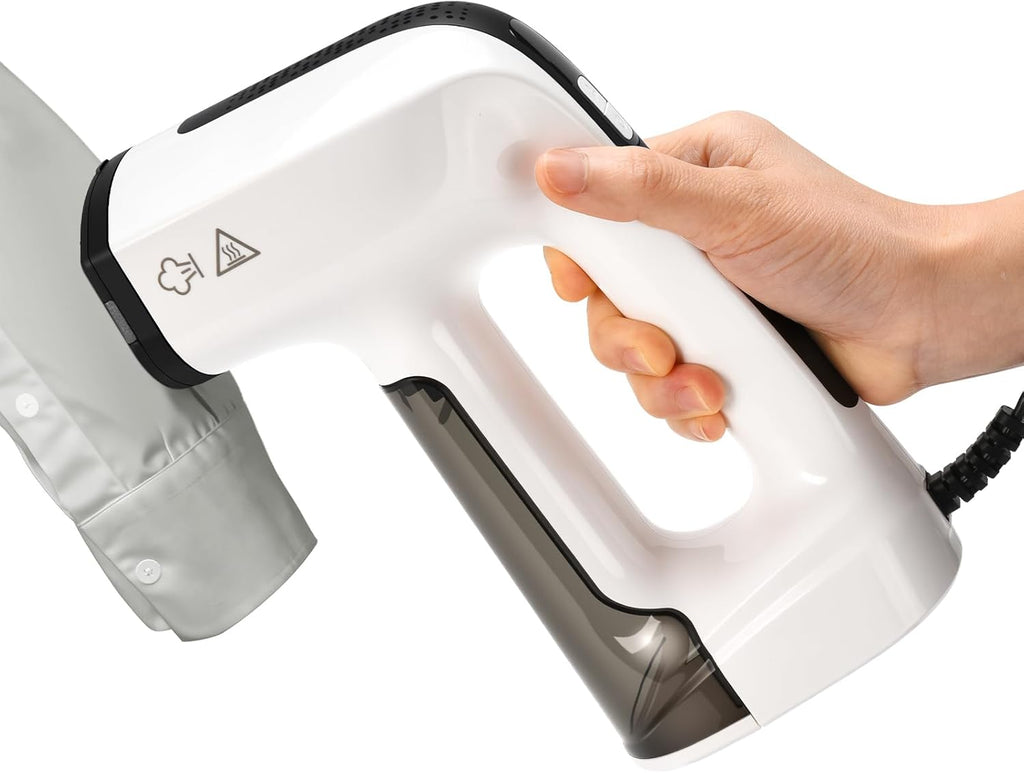 Skiennix Handheld Clothes Steamer - 3200Pa Suction, Dual Mode, LED Display, 160ml Tank - White
