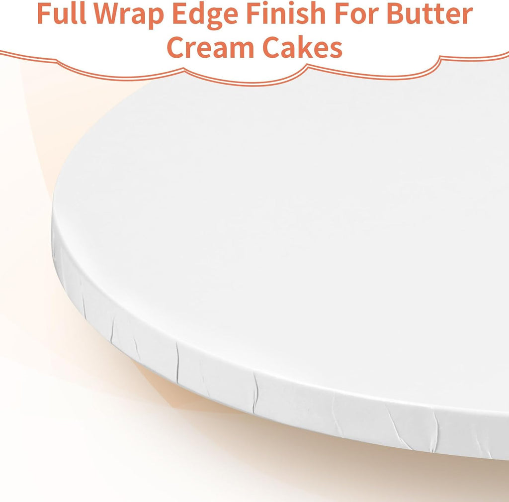 Sturdy 12 Inch Round Cake Boards by [Brand Name] - Durable 1/2 Inch Cake Drums for Multi-Layer Cakes, White, 2 Pcs