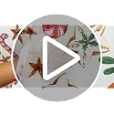 BROSHAN White Christmas Sheer Curtains 2-Panel Set 52W x 63L - Gingerbread & Candy Cane Pattern