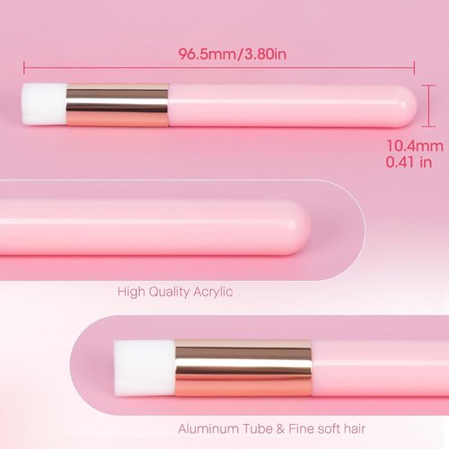 Buqikma Lash Brush Cleaning Set - 2 Pieces with Shampoo Brushes & Blackhead Remover Tool | Pink