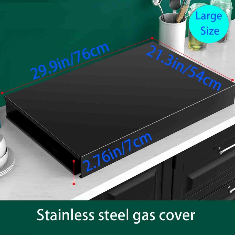 HJJKKH Stove Top Cover - Stainless Steel Stovetop Noodle Board for Cooktop RV Sink Electric Stove - L14.6" x W21.3" x H2.76"